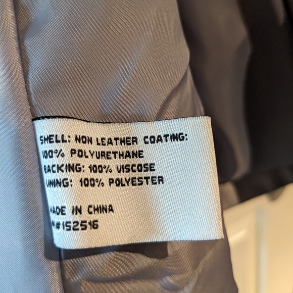 NWOT EAST ADELINE Faux Leather Grey Jacket Size 2X - Picture 5 of 10
